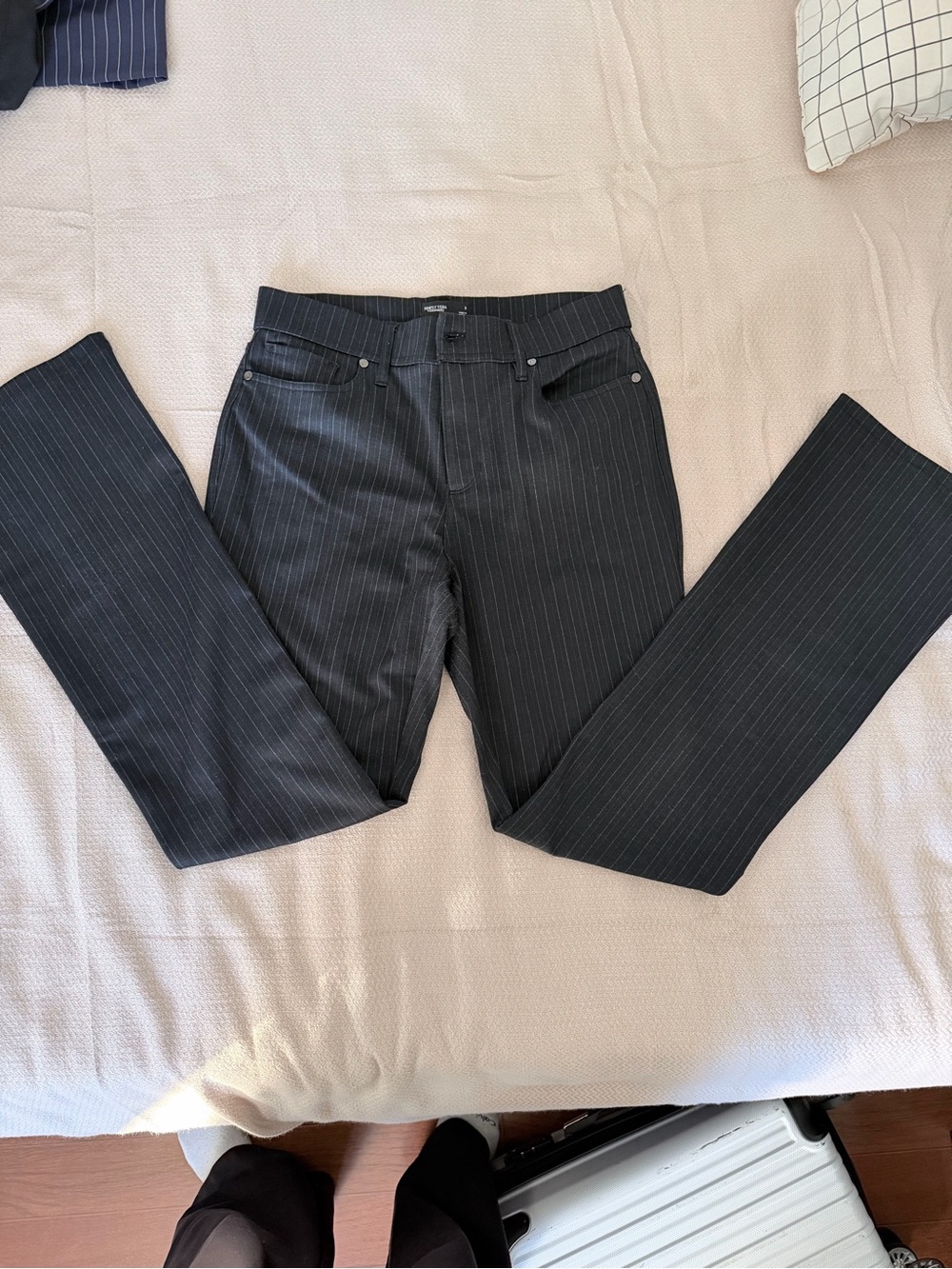 Vera Wang Black Pinstripe Women's Dress Pants